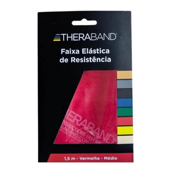 Faixa Elástica Thera-Band (Vermelho) Média Média (1,5M)