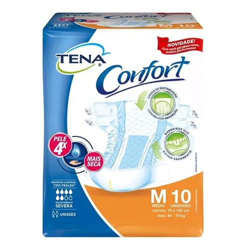 Fralda Geriátrica Tena Confort Biofral Unissex M 10 Unidades Fralda Geriátrica Tena Confort Biofral Unissex M 10 Unidades