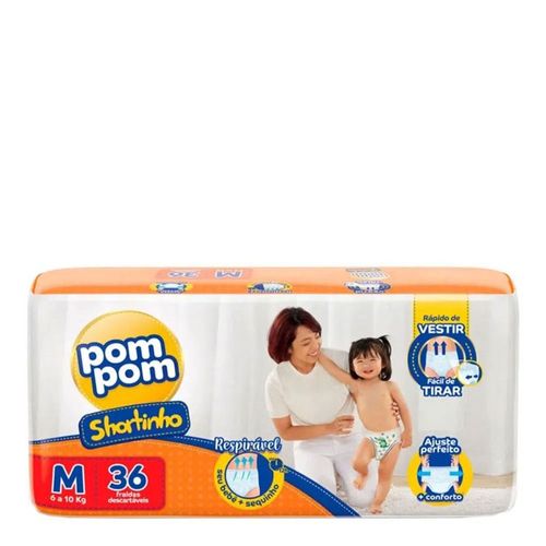 Fralda Pom Pom Shortinho M 36 Unidades Fralda Pom Pom Shortinho M 36 Unidades