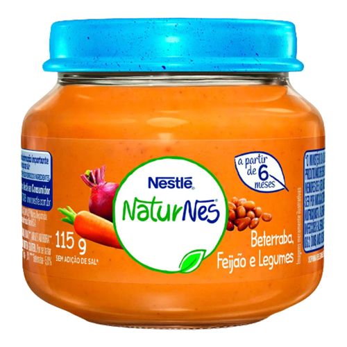 Papinha Nestlé de Beterraba Caldo de Feijão e Legumes 115g Papinha Nestlé de Beterraba Caldo de Feijão e Legumes 115g