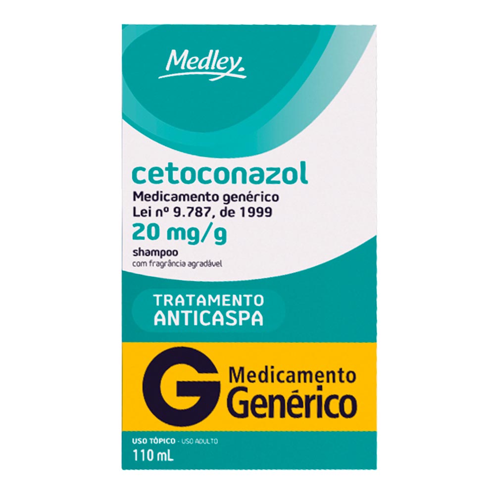 Shampoo Cetoconazol 20mg/g Genérico Medley 110ml