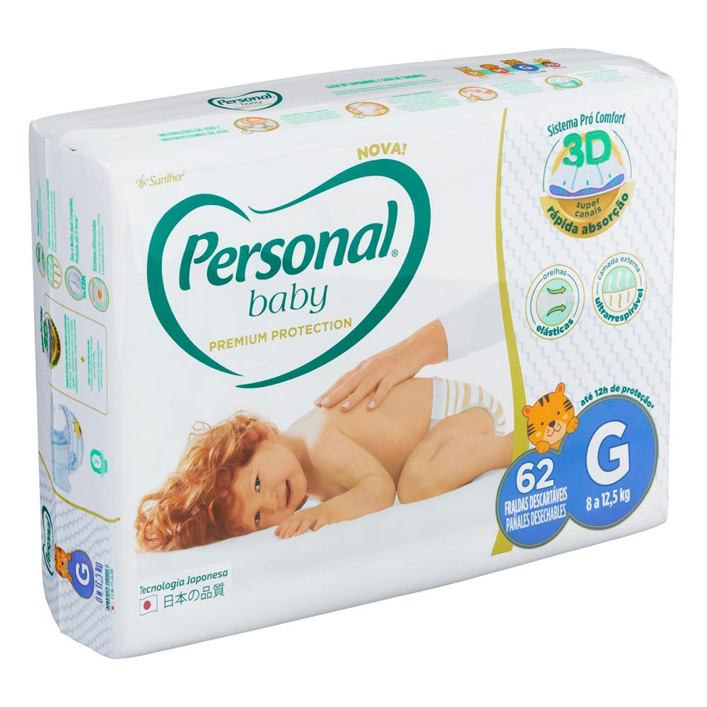 Fralda Personal Baby Premium Protection Tamanho G 30 Unidades - Drogaria  Sao Paulo