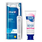 Kit-Escova-Eletrica-Oral-B-Vitality-Precision-Clean-127-Volts---Creme-Dental-Oral-B-Gengiva-Detox-Sensitive-Care-102g