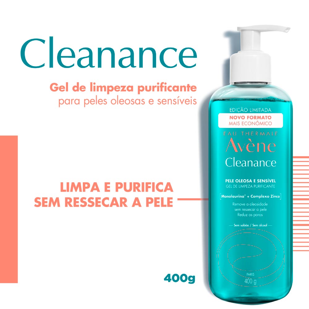Gel De Limpeza Facial Avène Cleanance 400g - Drogaria Sao Paulo