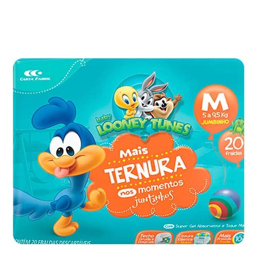 Fralda Descartável Looney Tunes M 20 Unidades Fralda Descartável Looney Tunes M 20 Unidades