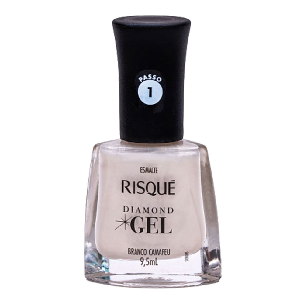 Esmalte Risqué Diamond Gel Branco Camafeu 9,5ml