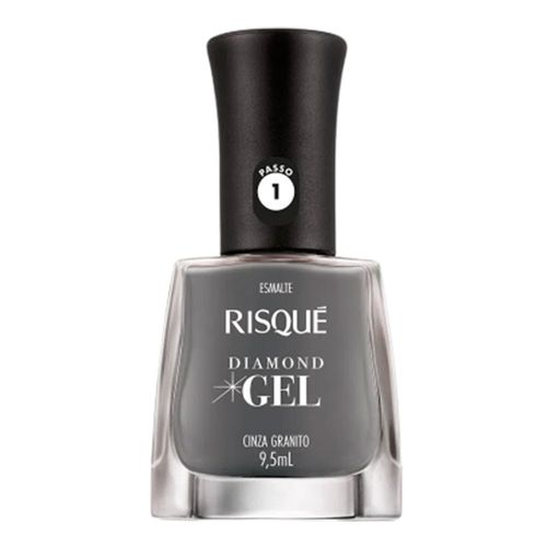 Esmalte Risqué Diamond Gel Cinza Granito 9,5ml Esmalte Risqué Diamond Gel Cinza Granito 9,5ml