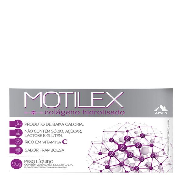 Motilex Colágeno Sabor Framboesa Apsen 30 Sachês