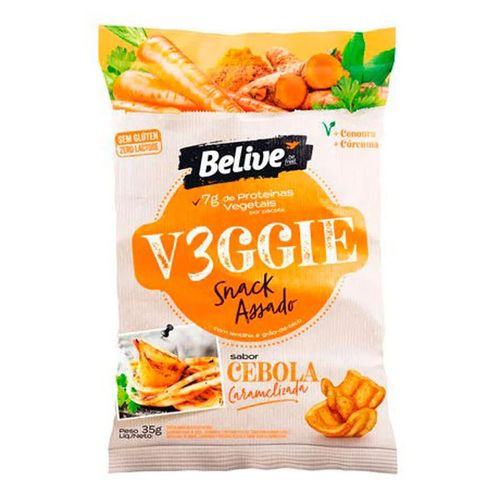 Snack Salgado Belive Veggie Cebola Caramelizada 35g Snack Salgado Belive Veggie Cebola Caramelizada 35g