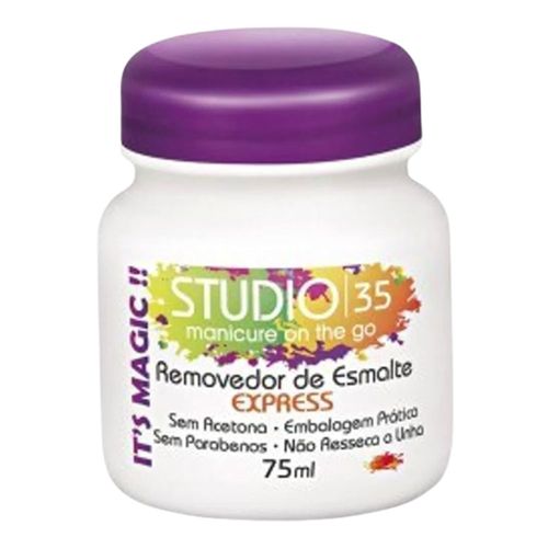 Removedor de Esmalte Studio 35 Express Regular 75ml Removedor de Esmalte Studio 35 Express Regular 75ml