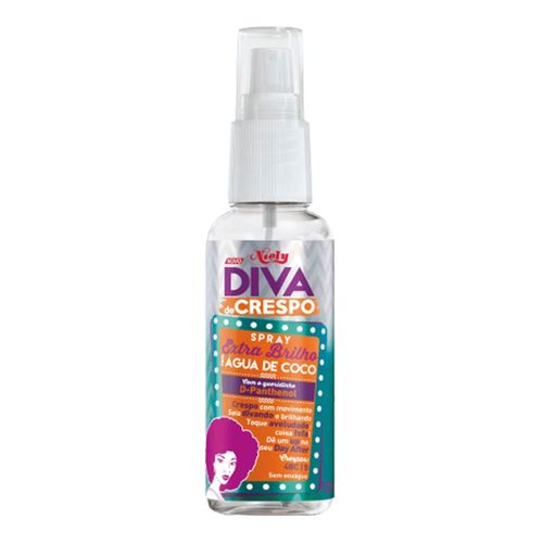 Spray Niely Diva de Crespos Água de Coco Extra Brilho 120ml Spray Niely Diva de Crespos Água de Coco Extra Brilho 120ml