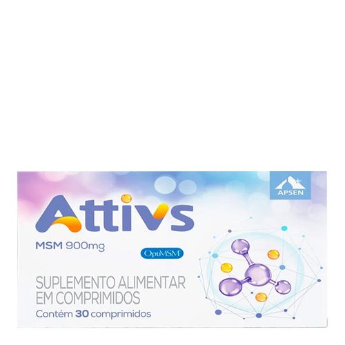 Suplemento Alimentar Attivs 900mg 30 Comprimidos