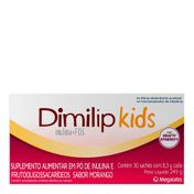 Suplemento Alimentar em Pó Dimilip Kids Solução Oral Sabor Morango 30 Sachês
