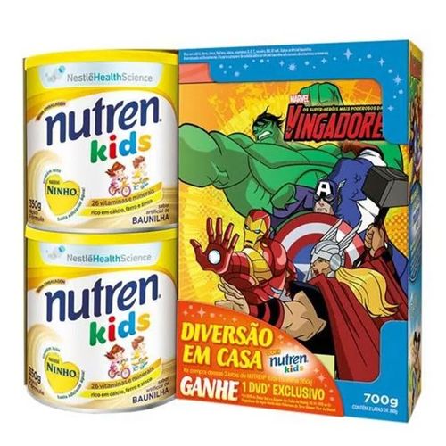 Suplemento Alimentar Nestlé Nutren Kids Baunilha 350g 2 Unidades + DVD Suplemento Alimentar Nestlé Nutren Kids Baunilha 350g 2 Unidades + DVD