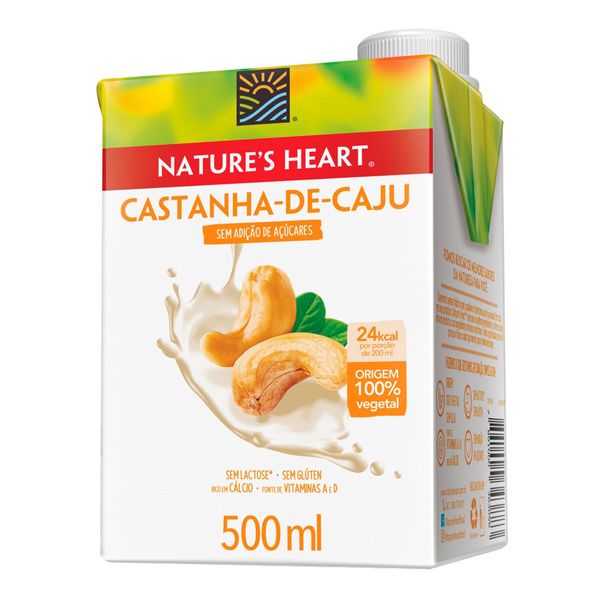 Bebida Nature Heart Castanha de Caju Sem Açucar 500ml
