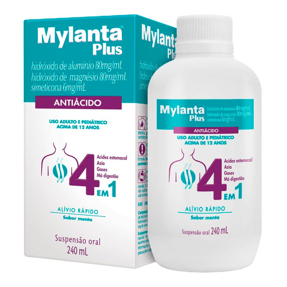 Antiácido Mylanta Plus Menta 240ml - Drogaria Sao Paulo