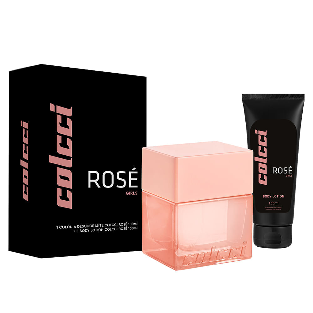 Conjunto Rosé Feminino - Desodorante Colônia 100ml + Body Lotion 100ml