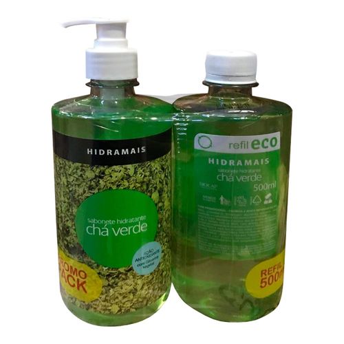 775215-Kit-Sabonete-Hidramais-Cha-Verde-500ml---Refil-500ml 775215-Kit-Sabonete-Hidramais-Cha-Verde-500ml---Refil-500ml