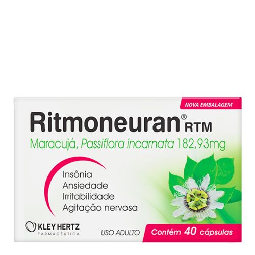 Calmante Ritmoneuran Rtm 182,93Mg 40 Cápsulas
