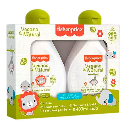 727806---Kit-Shampoo-Fisher-Price-Vegano-e-Natural-400ml---Sabonete-Liquido-400ml-1 727806---Kit-Shampoo-Fisher-Price-Vegano-e-Natural-400ml---Sabonete-Liquido-400ml-1