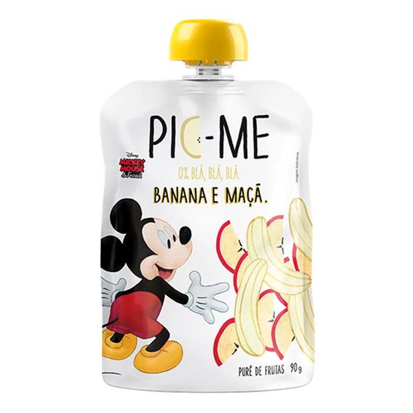 Purê de Frutas Pic Me Disney Banana e Maçã 90g