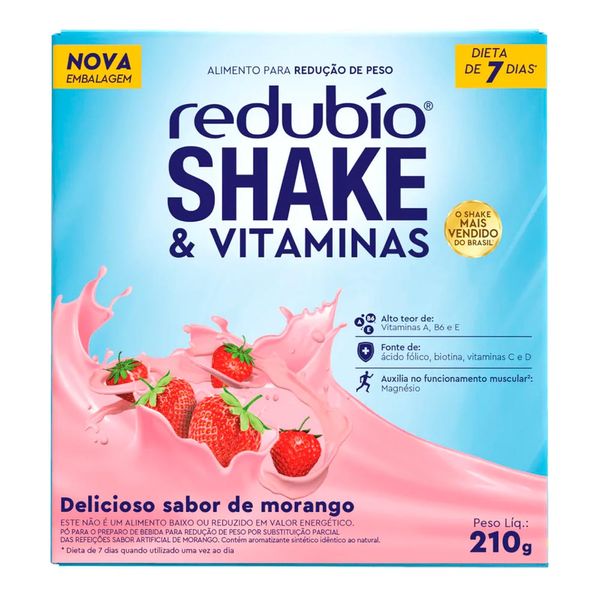 Redubío Shake Slim Sabor Morango 210g