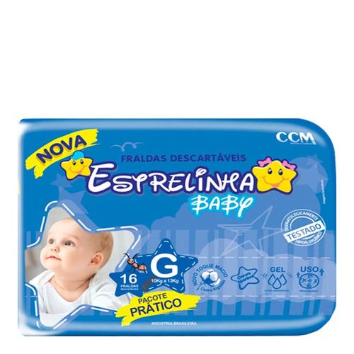 Fralda Estrelinha Baby Tamanho G 16 Unidades