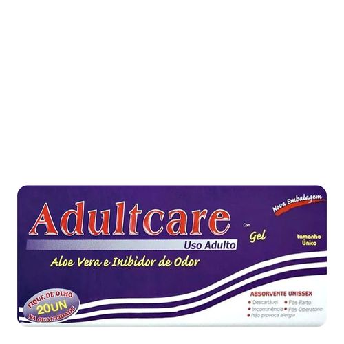 Absorvente Adultcare Unissex - 20 Unidades Absorvente Adultcare Unissex - 20 Unidades
