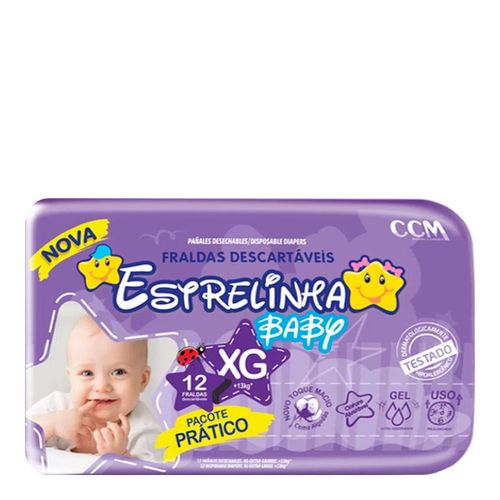 Fralda Estrelinha Baby Tamanho EG 12 Unidades Fralda Estrelinha Baby Tamanho EG 12 Unidades