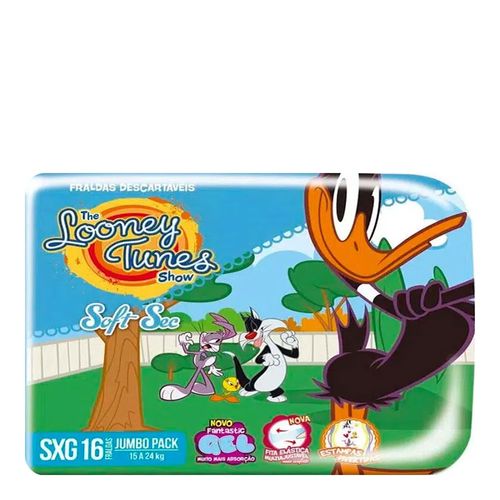 Fralda Descartável Looney Tunes XG 16 Unidades Fralda Descartável Looney Tunes XG 16 Unidades
