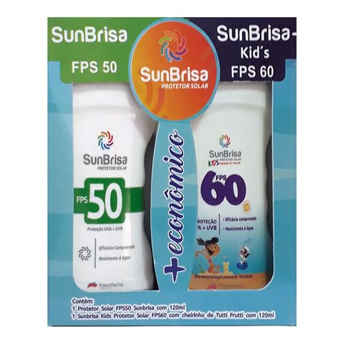 Kit Protetor Solar Sunbrisa 50 FPS 120ml + Protetor Solar Kids 60 FPS 120ml Kit Protetor Solar Sunbrisa 50 FPS 120ml + Protetor Solar Kids 60 FPS 120ml