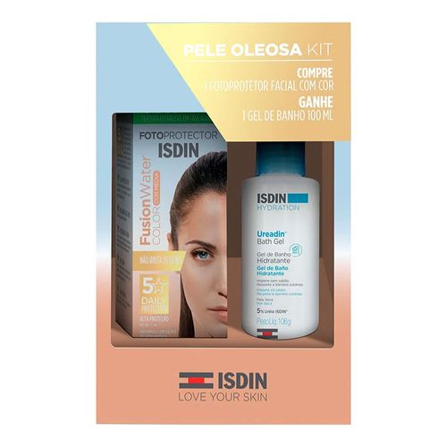 Kit Protetor Solar Facial Isdin Fusion Water 50 FPS Com Cor 50g