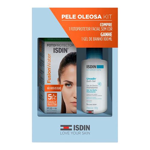 Kit Protetor Solar Facial Isdin Fusion Water 60 FPS Sem Cor 50g Kit Protetor Solar Facial Isdin Fusion Water 60 FPS Sem Cor 50g