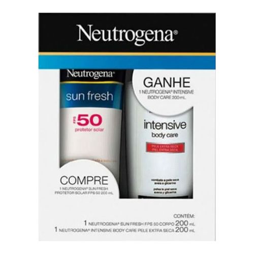 Kit Neutrogena Sunfresh FPS50 Grátis Body Care Intensive 2 Kit Neutrogena Sunfresh FPS50 Grátis Body Care Intensive 2
