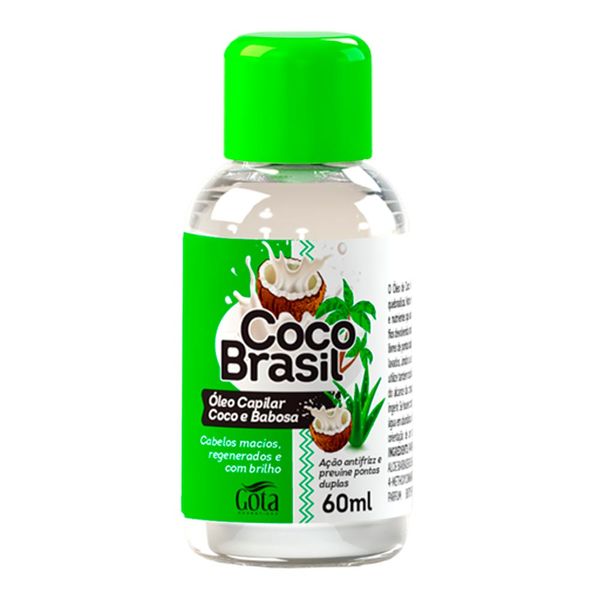 Óleo Capilar Gota Dourada Coco Brasil Coco e Babosa 60ml