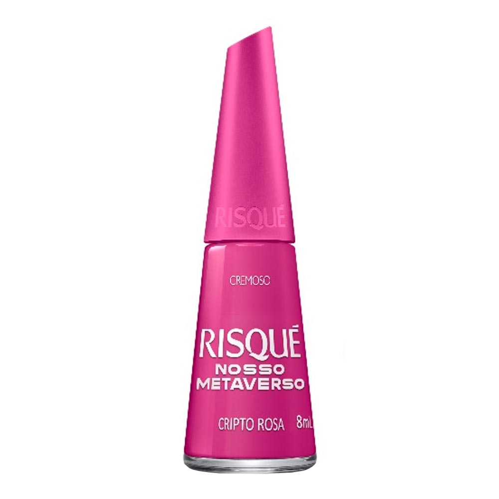 Esmalte Risqué Nosso Metaverso Cripto Rosa Cremoso 8ml