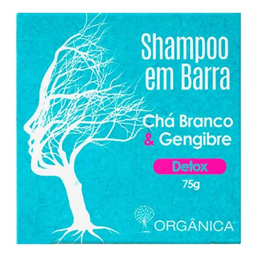 Shampoo em Barra Orgânica Chá Branco e Gengibre Detox 75g Shampoo em Barra Orgânica Chá Branco e Gengibre Detox 75g