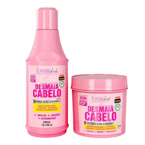 Kit Especial Desmaia Cabelo Forever Liss com Shampoo 300ml e Máscara 200g