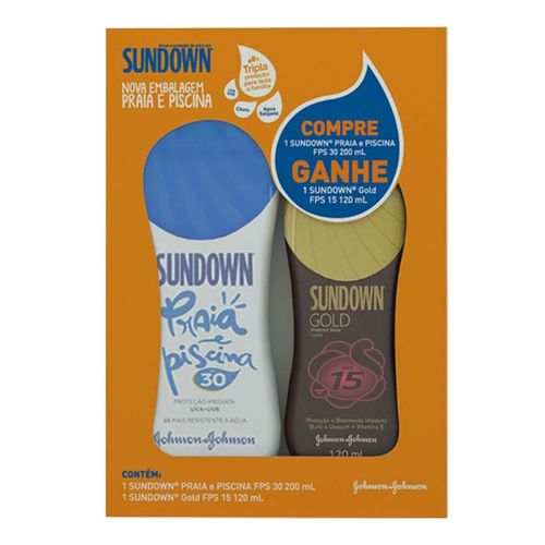 Kit Protetor Solar Sundown FPS30 200ml + Bronzeador Sundown Gold FPS15 120ml Kit Protetor Solar Sundown FPS30 200ml + Bronzeador Sundown Gold FPS15 120ml