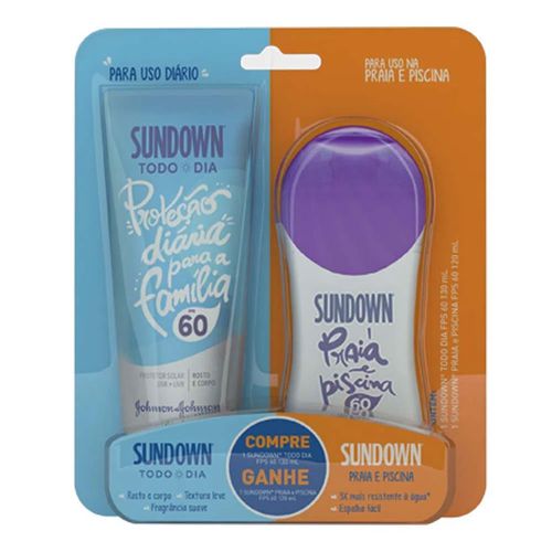 Kit Protetor Solar Sundown Todo Dia FPS60 130ml + Sundown Praia e Piscina FPS60 120ml Kit Protetor Solar Sundown Todo Dia FPS60 130ml + Sundown Praia e Piscina FPS60 120ml