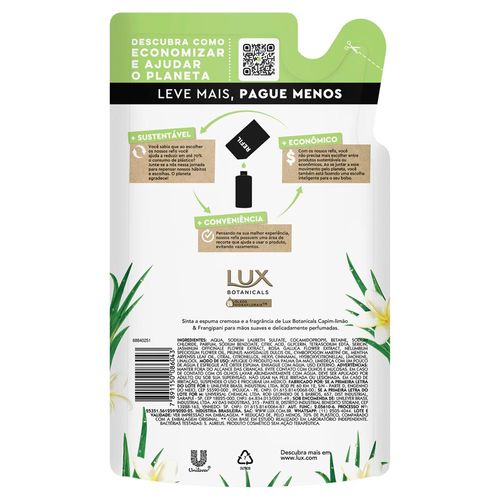 Sabonete Líquido Lux Botanicals Essências Do Brasil Capim Limão 500ml -  Promofarma