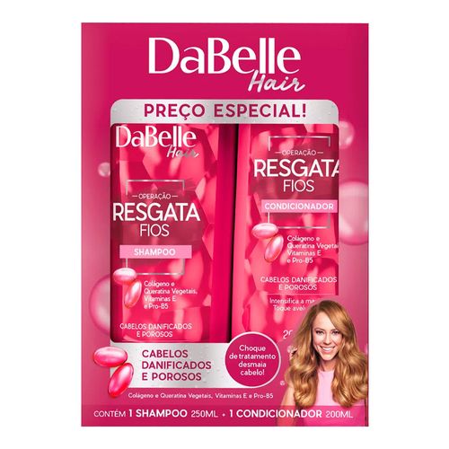 Kit Shampoo Dabelle Resgarta Fios 250ml + Condicionador 200ml Kit Shampoo Dabelle Resgarta Fios 250ml + Condicionador 200ml