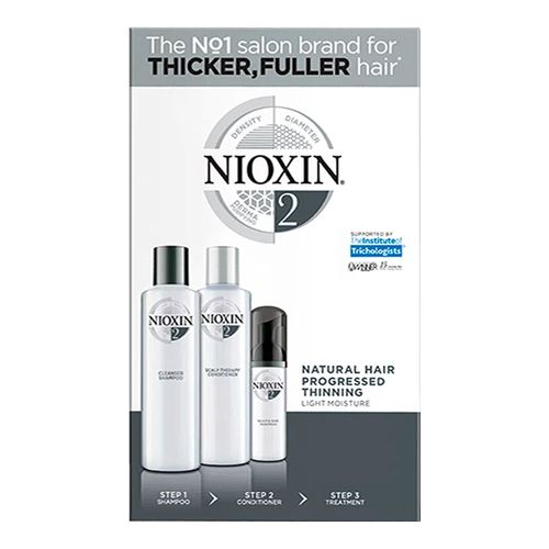 Kit Shampoo Nioxin System 2 Trial Pequeno 150ml + Condicionador 150ml + Tratamento 40ml Kit Shampoo Nioxin System 2 Trial Pequeno 150ml + Condicionador 150ml + Tratamento 40ml