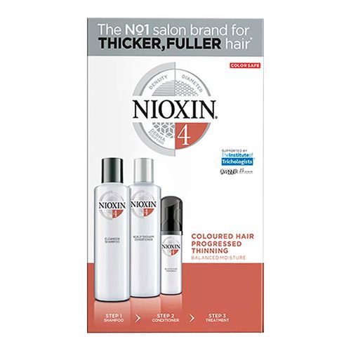Kit Shampoo Nioxin System 4 Trial Pequeno + Condicionador 150ml + Tratamento 40ml Kit Shampoo Nioxin System 4 Trial Pequeno + Condicionador 150ml + Tratamento 40ml