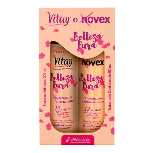 Kit-Shampoo-Novex-Vitay-Beleza-Pura-300ml---Condicionador-300ml Kit-Shampoo-Novex-Vitay-Beleza-Pura-300ml---Condicionador-300ml