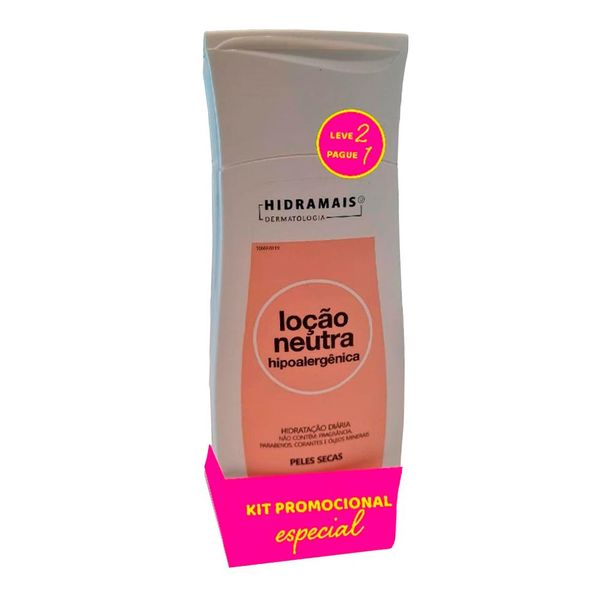 Kit Loção Hidramais Neutra Hipoalergênica 2 Unidades 240ml Cada
