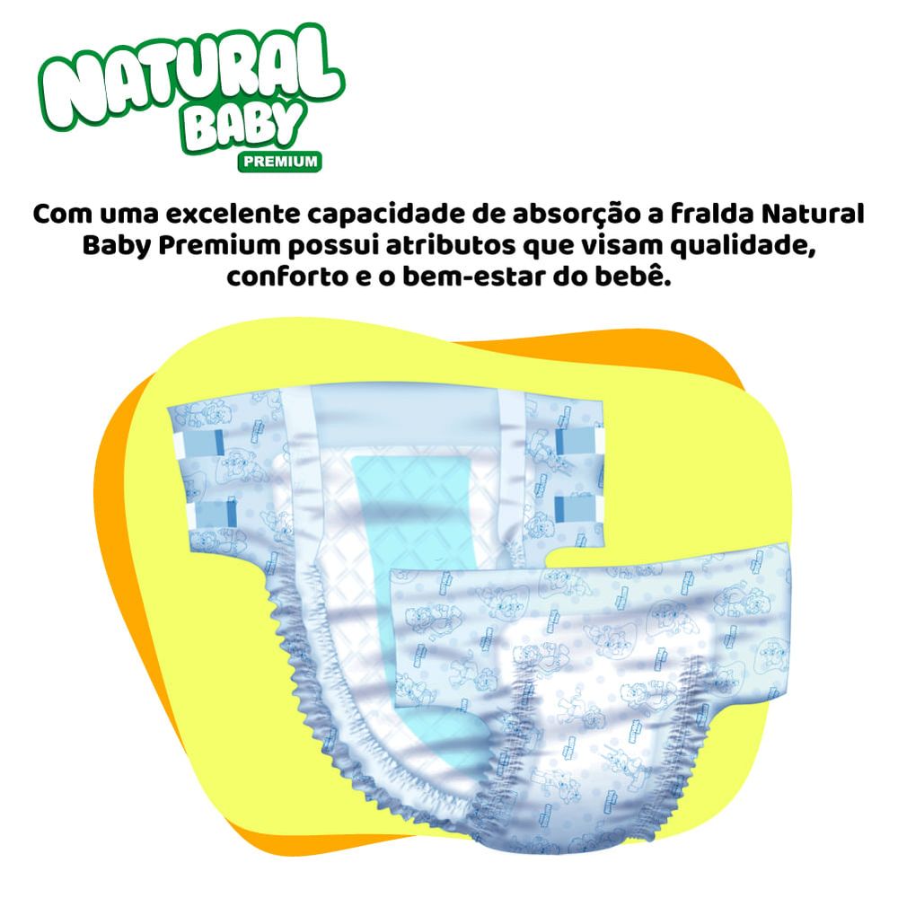 Fralda Infantil Natural Baby Premium (G) 60 Unidades