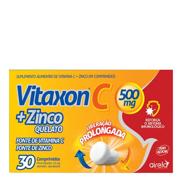 Vitaxon C + Zinco 500mg Airela 30 comprimidos