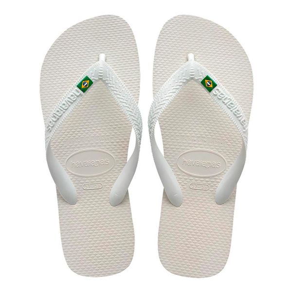 Sandália Havaianas Brasil Branco Tamanho 41/42 1 Par