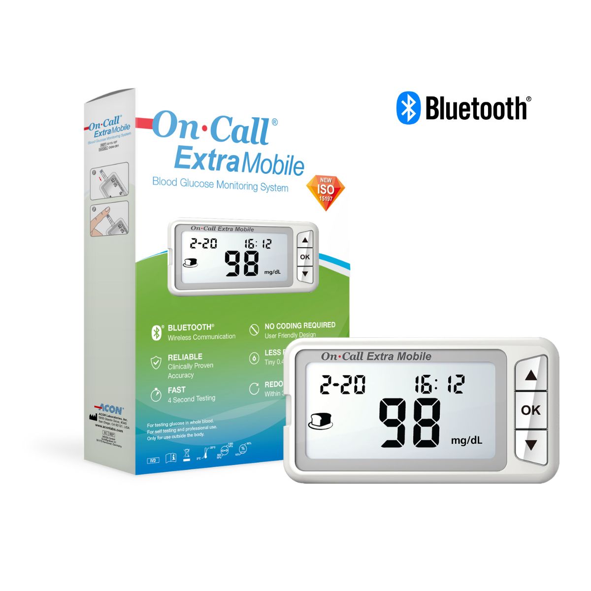 Monitor De Glicemia Com Bluetooth On Call Extra Mobile